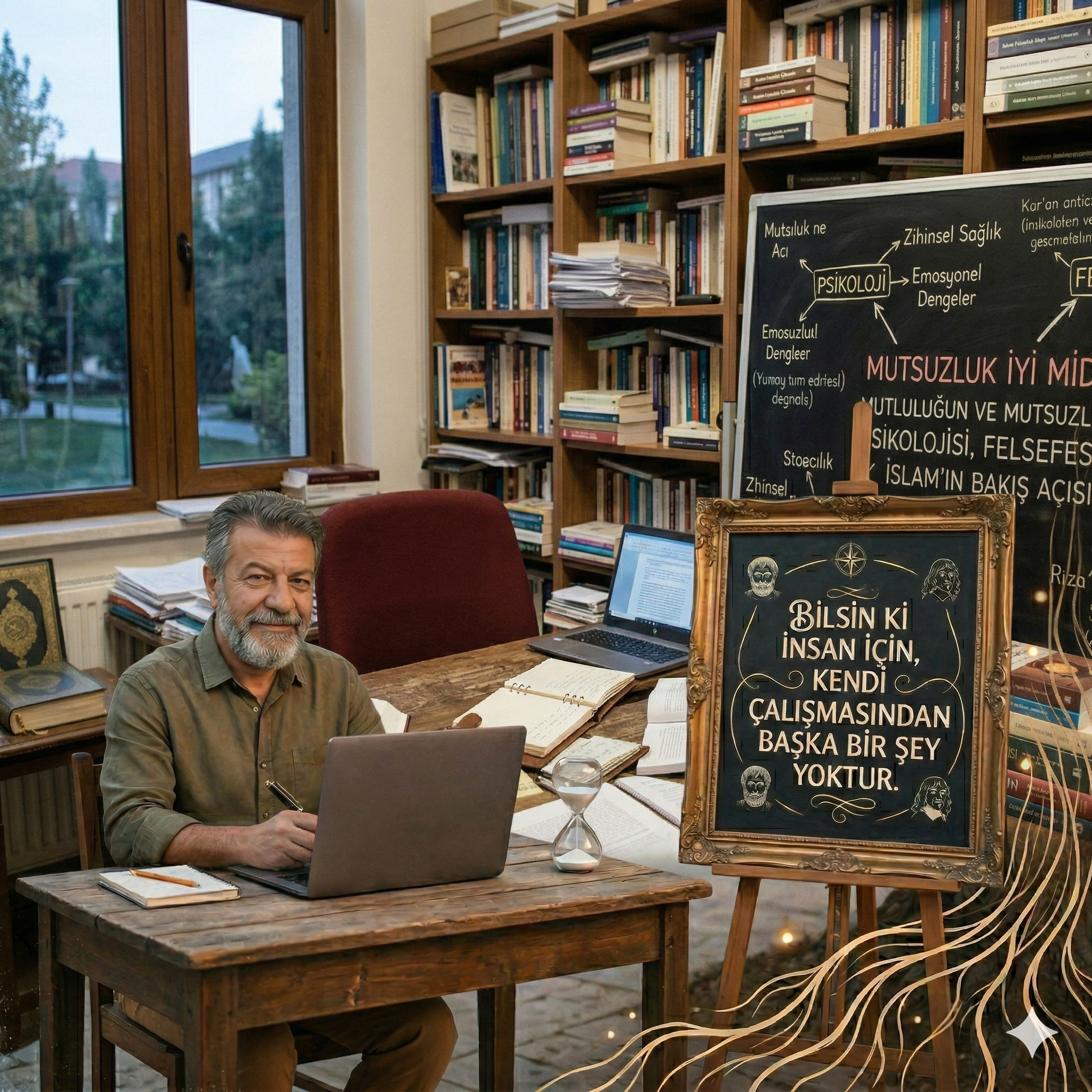 Prof. Dr. Fikret Gülaçtı çalışma ortamında